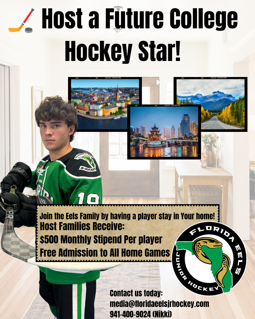 🏒 Host a Future College Hockey Star!